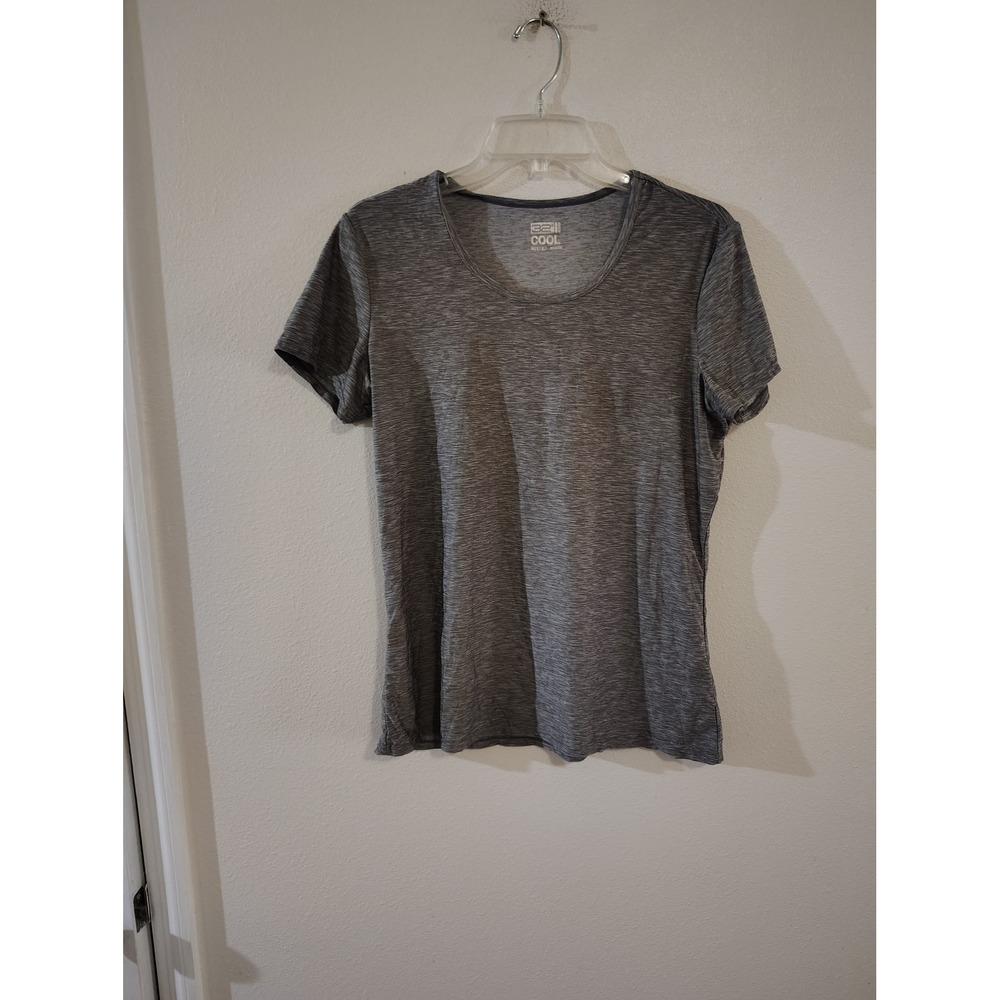 32 Degrees Cool‎ Womens Gray Space Dye Short Sleeve Activewear Tee Shirt XL